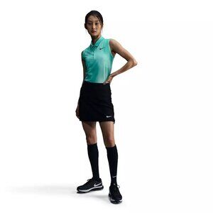 NWT Womens Size S Nike Glacier Blue Sleeveless Dri-FIT Victory Printed Golf Polo